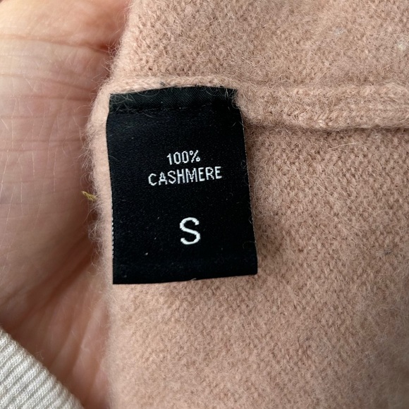 Gobi Cashmere Tan and Green Turtleneck Sweater - Picture 10 of 13